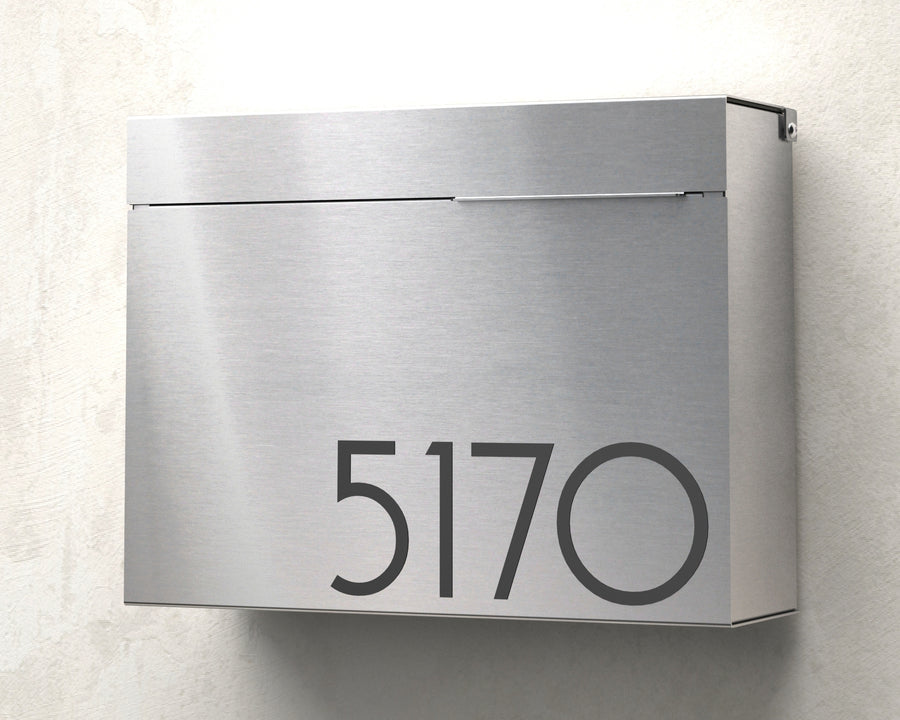 mitch modern mailbox vsons design#color_stainless-steel