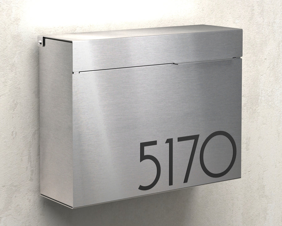 mitch modern mailbox vsons design#color_stainless-steel