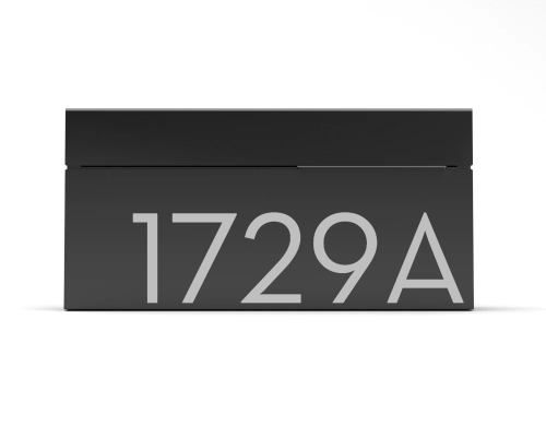 Louis Engravable - Black Stainless steel mailbox