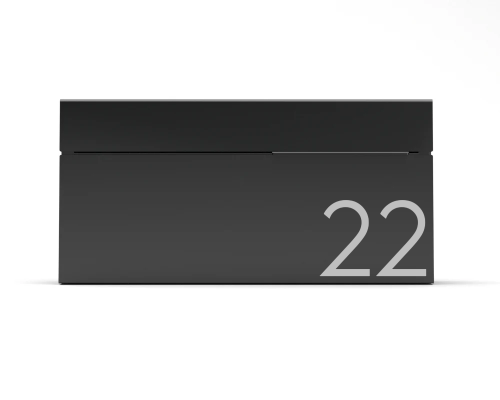 Louis Engravable - Black Stainless steel mailbox