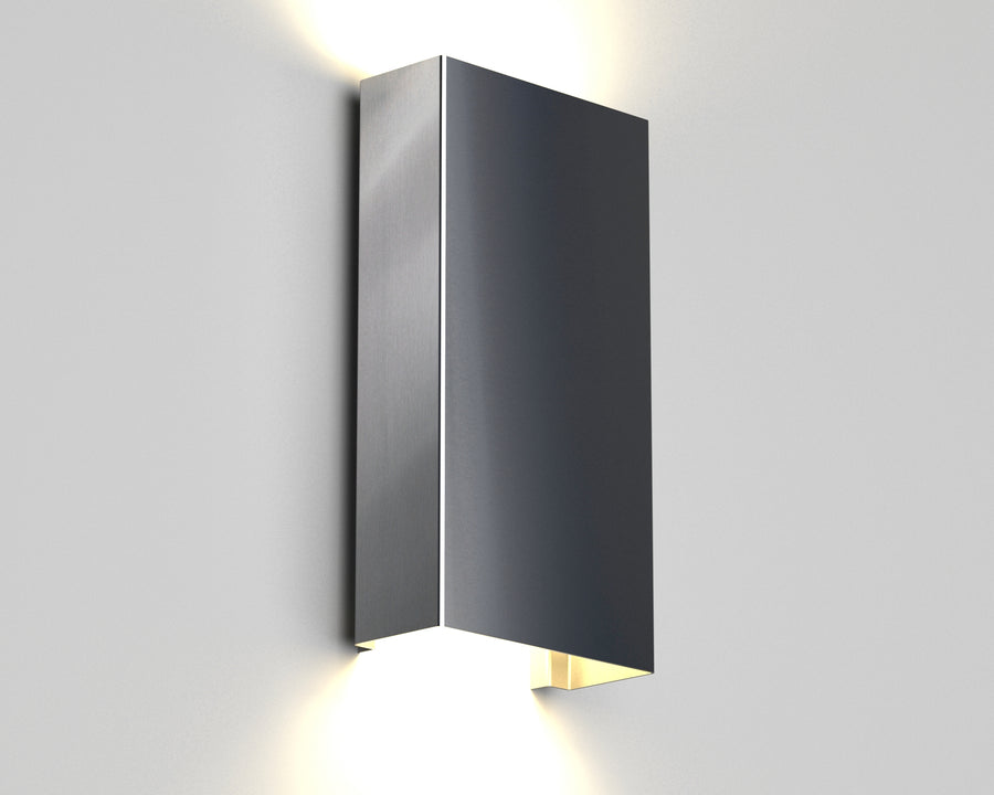 Lumina squared outdoor light- Brushed stainless steel