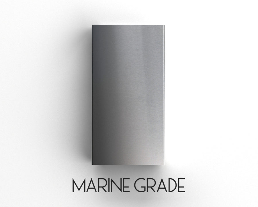 Lumina squared outdoor light- marine grade stainless