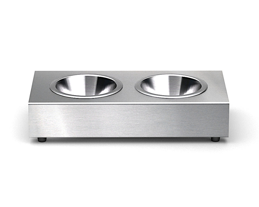 modern dog feeder vsons design#color_stainless-steel