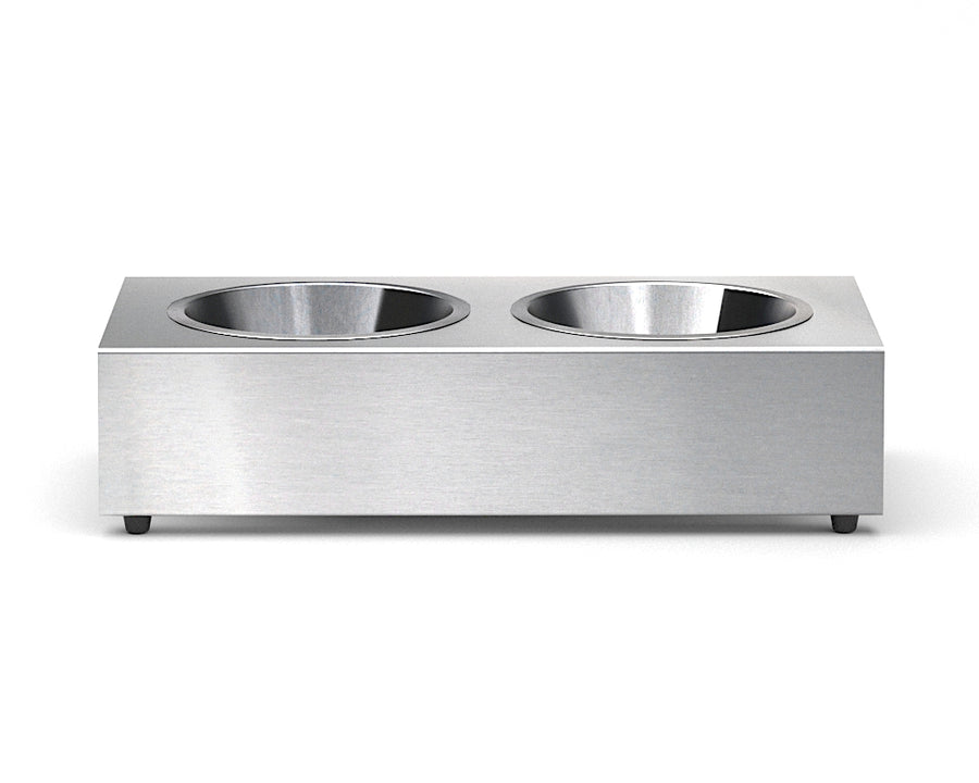 modern dog feeder vsons design#color_stainless-steel