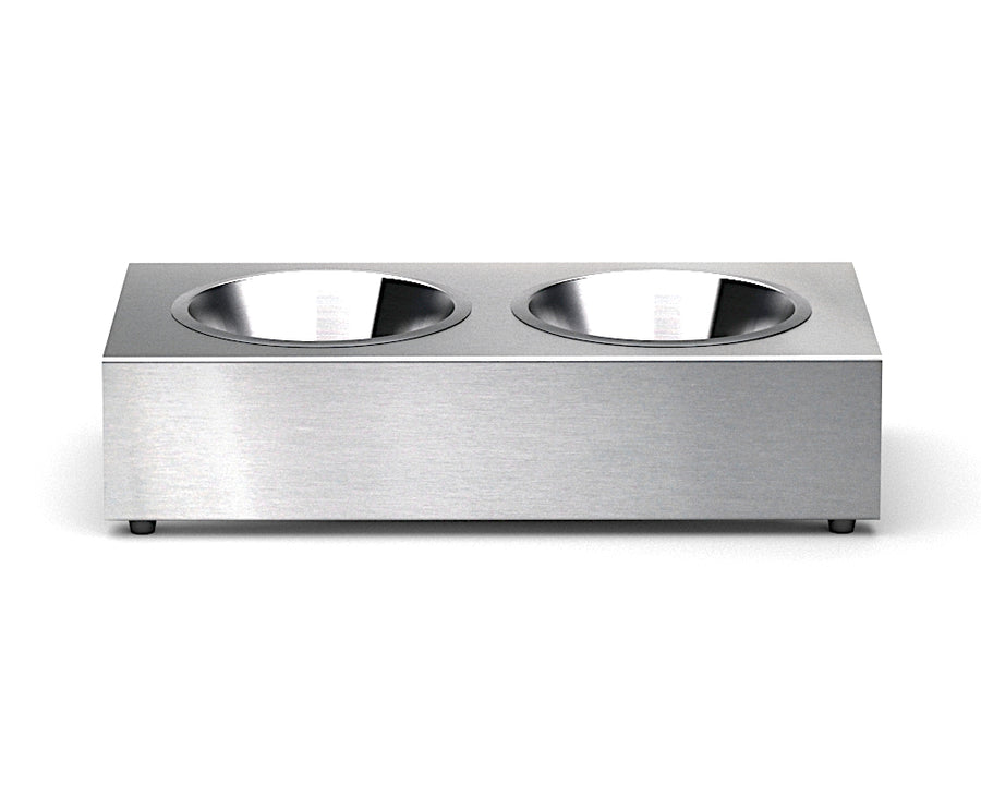 modern dog feeder vsons design#color_stainless-steel