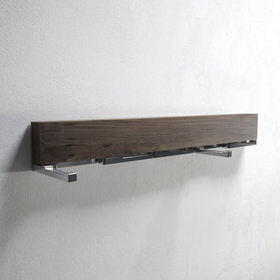 Oliver - walnut modern wall mounted coat rack