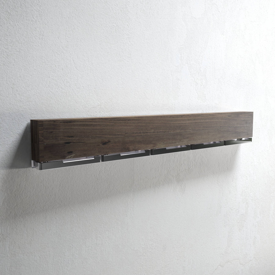 Oliver - walnut modern wall mounted coat rack