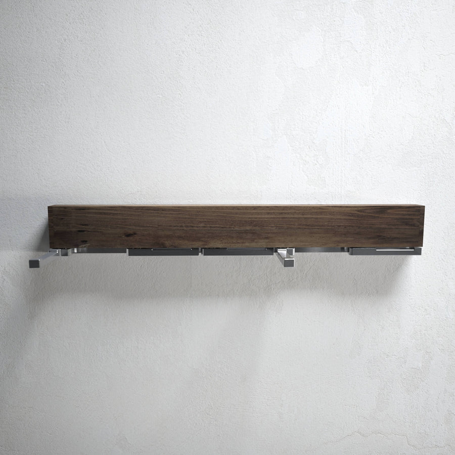 Oliver - walnut modern wall mounted coat rack